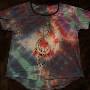 Tye Dye music note shirt